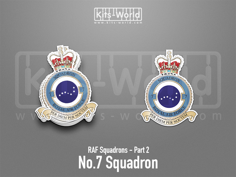 Kitsworld SAV Sticker - British RAF Squadrons - No.7 Squadron W:75mm x H:100mm 